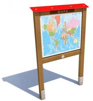 Edukační panel - Mapa světa 160 cm