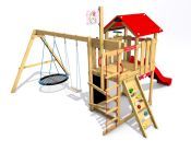 Hřiště pirát HOOK červená