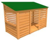 Dětský domek Sovička zelená