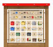 Kam s odpadem na stěnu