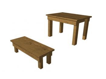 Variant lavička a stoleček