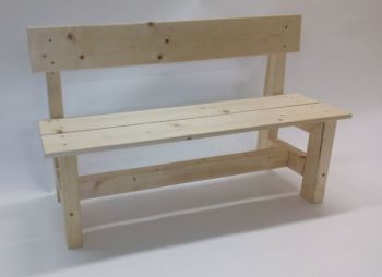 Dětská dřevěná lavice s opěradlem Dáša
