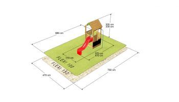 Dětské hřiště Flexi věž - 150 T se střechou Premium