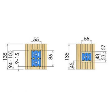 Domeček - Playhouse Module 145 cm pro větší hřiště
