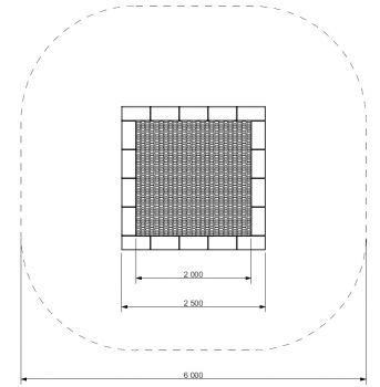 Zemní trampolína PAKO - čtverec 200x200 cm