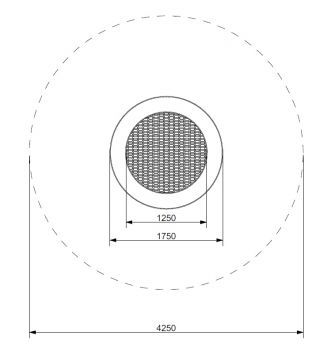 Zemní trampolína RADO - kruh průměr 125 cm