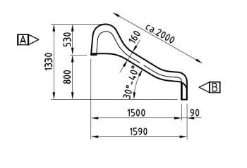 Skluzavka laminátová 200 cm, zelená