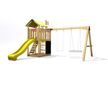 Dětské hřiště Home Malý pirát HOOK se žlutou skluzavkou