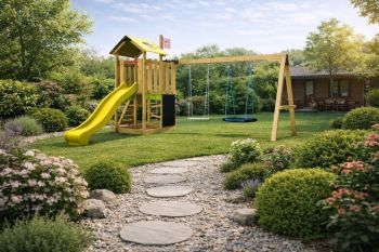 Dětské hřiště Home Malý pirát HOOK se žlutou skluzavkou