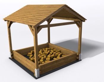 Hranolkoviště kryté - 240x250 cm včetně základní sady hranolků a podložky pod hranolkoviště