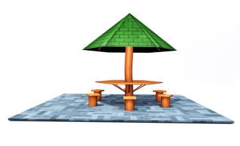 Kruhový altán z akátu