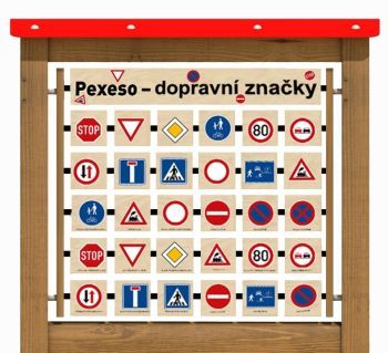 Edukační panel - Pexeso - Dopravní značky na stěnu