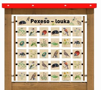 Edukační panel - Pexeso - Louka na stěnu