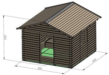 Hranolkoviště - domek s truhlou