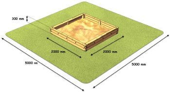 Pískoviště Small 200x200 cm z akátu