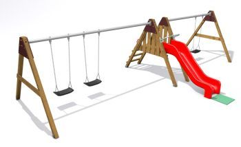 Dětské hřiště s houpačkou Single III Double - s klasickým sedákem
