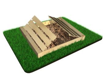 Pískoviště Home Bety 150 s prkenným víkem impregrované