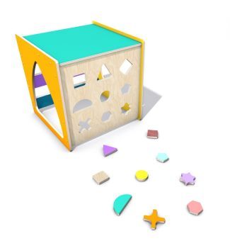 Dřevěné kostičky pro kostku montessori XXL, 9 ks/bal