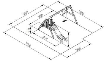 Dětské hřiště s houpačkou Single