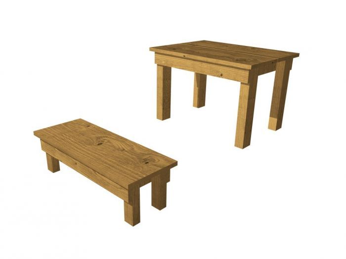Variant lavička a stoleček