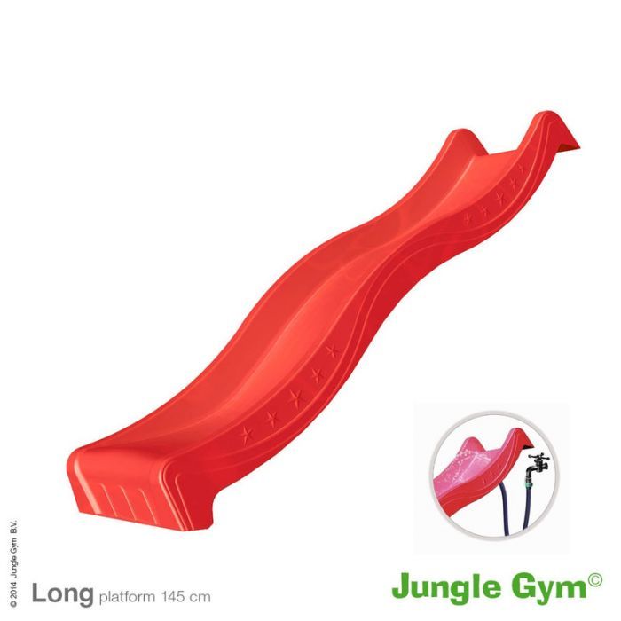 Skluzavka Jungle Gym červená 265 cm s přípojkou na vodu