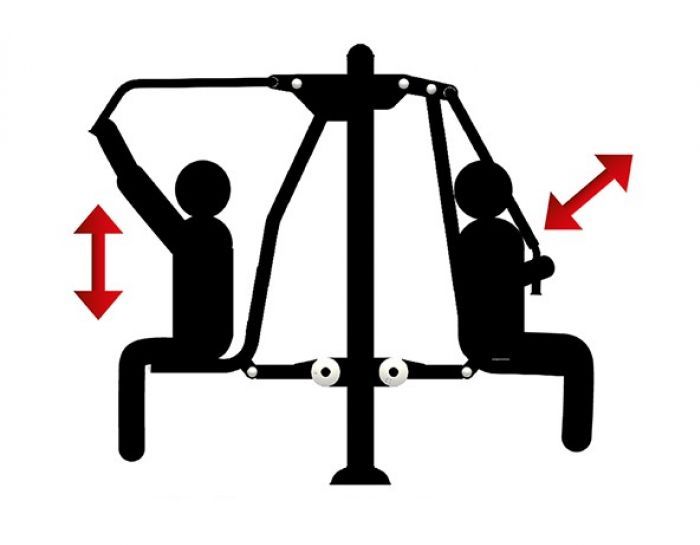 Fitness stroj - Posilovací stroj hrudník a ramena