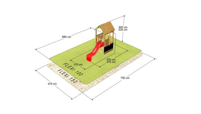 Dětské hřiště Flexi věž - 150 T se střechou Premium