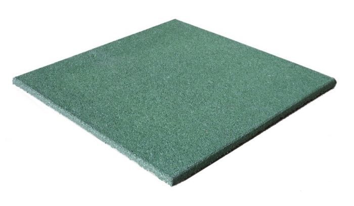 Deska pryžová 0,5x0,5m zelená hladká - síla 20 mm