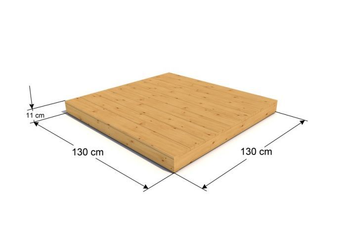 Podlaha dřevěná impregnovaná pro domeček 135x135 cm