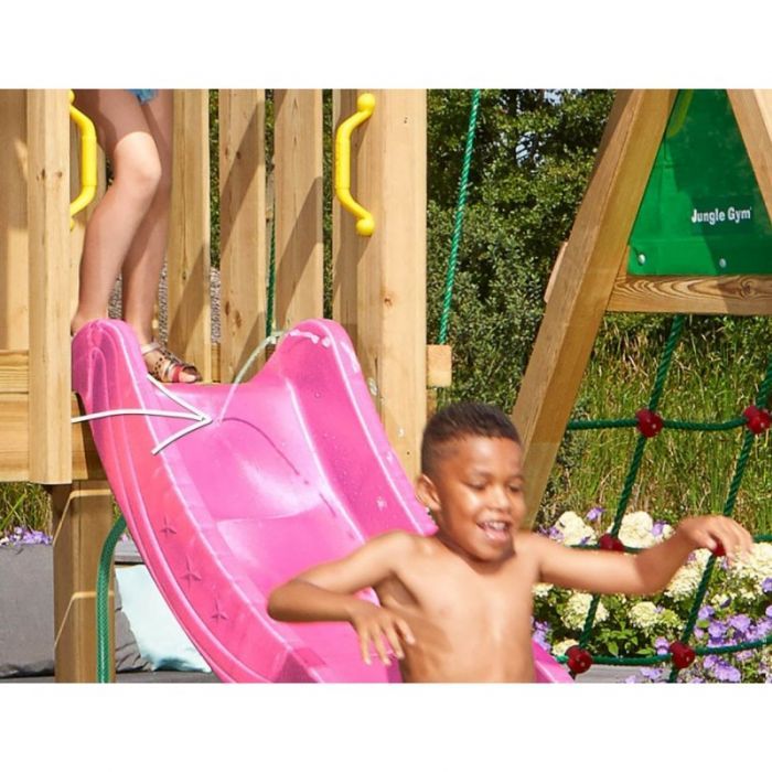 Skluzavka Jungle Gym fialová 265 cm s přípojkou na vodu