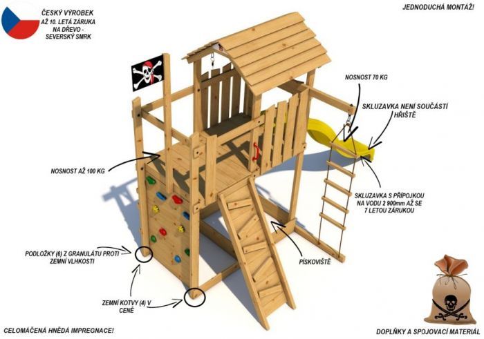 Dětské hřiště Home Velký pirát Jack