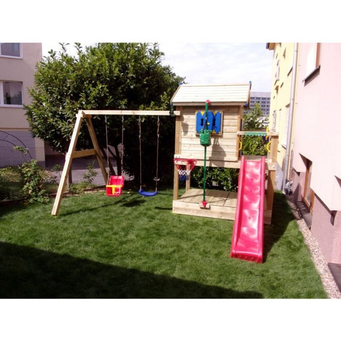 Dětská skluzavka 300 cm červená