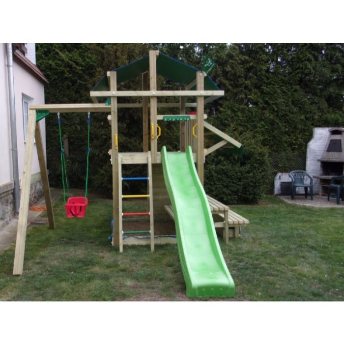 Dětská skluzavka 300 cm jablkově zelená