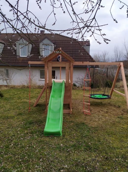 Dětské hřiště Home Malý pirát JIM se zelenou skluzavkou