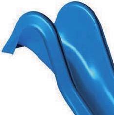 Skluzavka laminátová 200 cm - modrá - nástup 80 cm