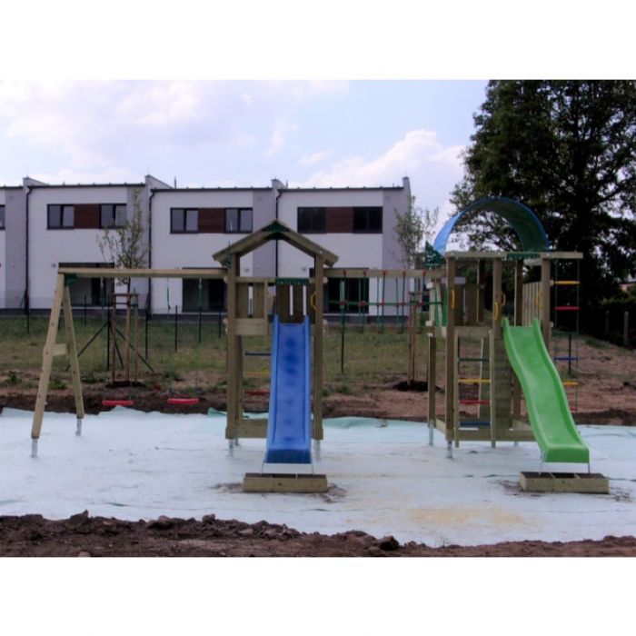 Dětská skluzavka 300 cm zelená