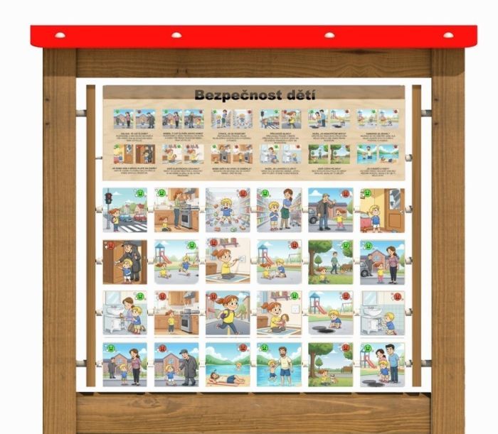Edukační panel - Pexeso - Bezpečnost dětí na stěnu
