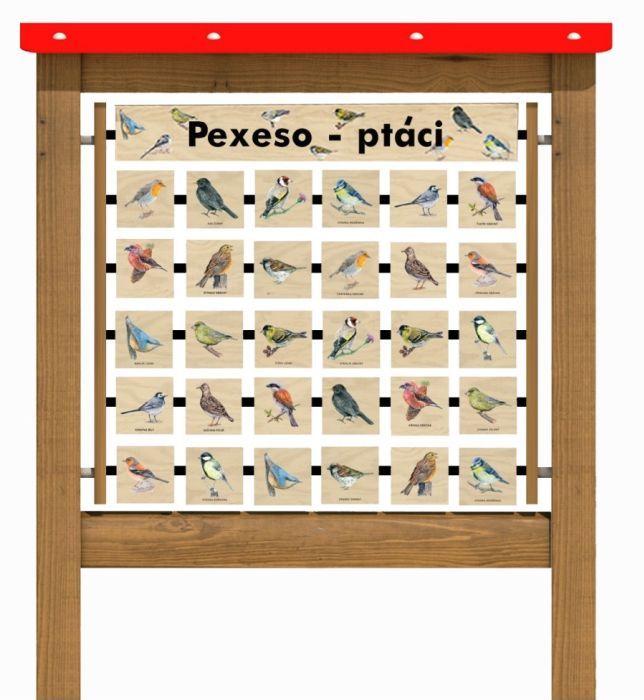 Edukační panel - Pexeso - Ptáci 200