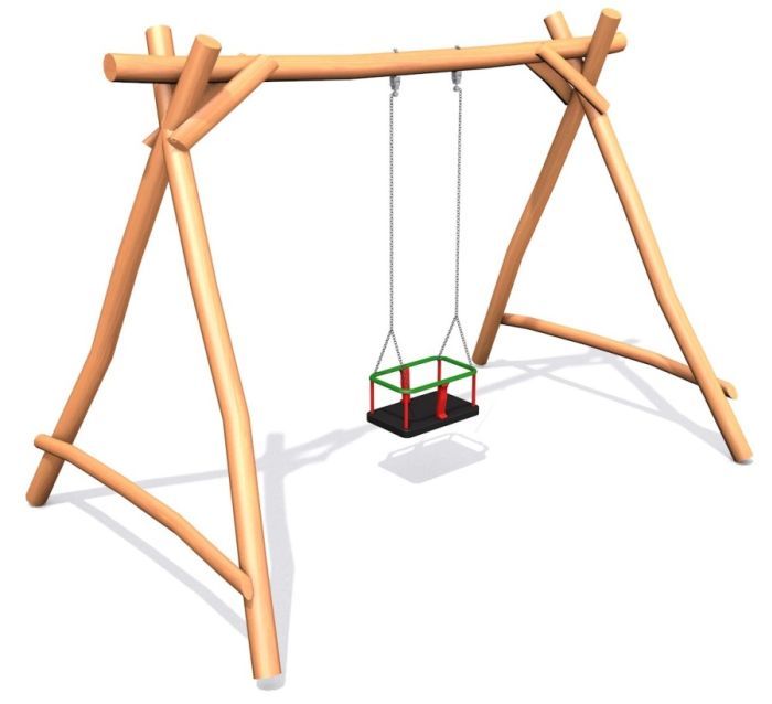 Houpačka Swing z akátu - s dětským sedákem