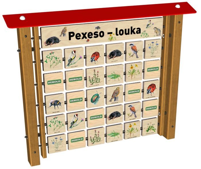 Edukační panel - Pexeso - Louka na stěnu