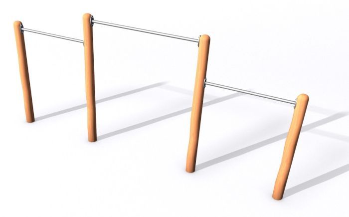 Workoutový prvek - Trojhrazda z akátu