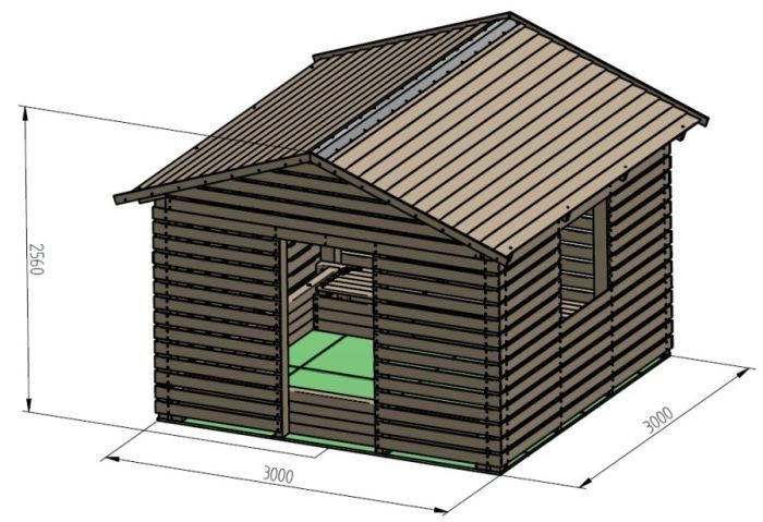 Hranolkoviště - domek s truhlou