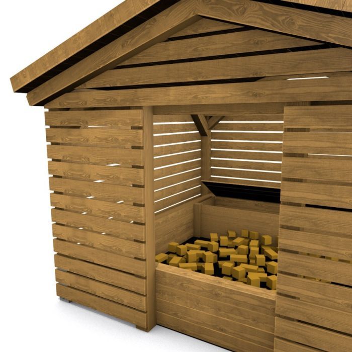 Hranolkoviště - domek s truhlou