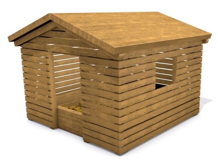 Hranolkoviště - domek s truhlou