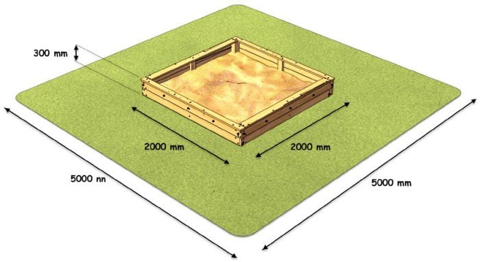 Pískoviště Small 200x200 cm z akátu