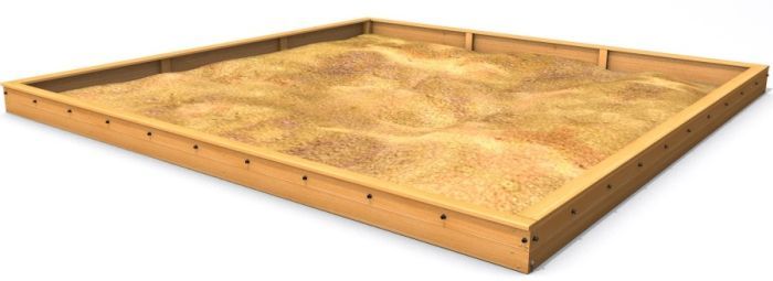 Pískoviště Small 500x500 cm z akátu