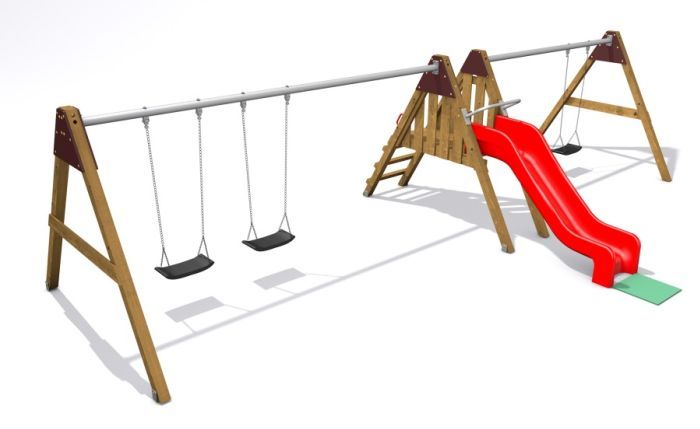 Dětské hřiště s houpačkou Single III Double - s klasickým sedákem
