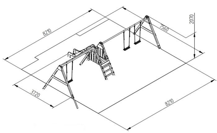 Dětské hřiště s houpačkou Single III Double