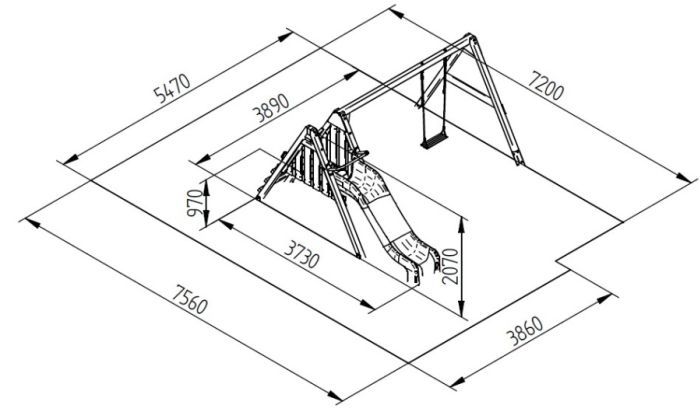 Dětské hřiště s houpačkou Single